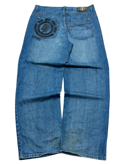 [V0915] Vintage y2k / 2000s Elements blaue baggy jeans