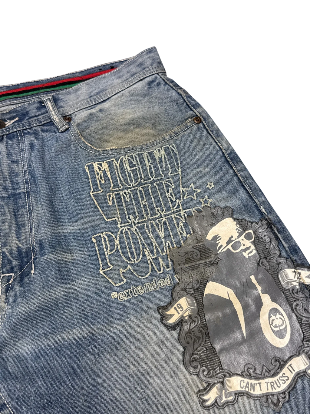 [V0942] Vintage y2k / 2000s Ecko blaue baggy jeans (Fight The Power)