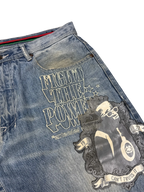 [V0942] Vintage y2k / 2000s Ecko blaue baggy jeans (Fight The Power)