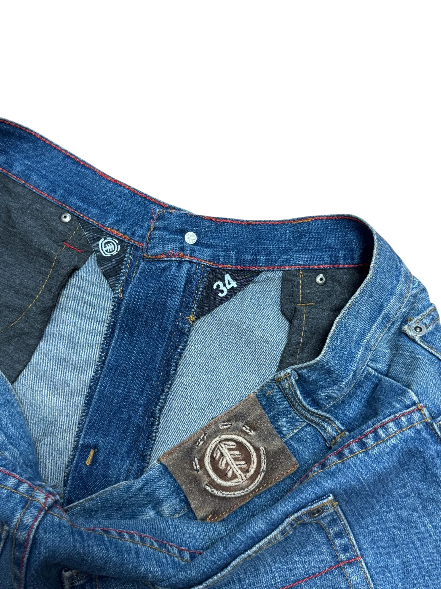 [V0915] Vintage y2k / 2000s Elements blaue baggy jeans