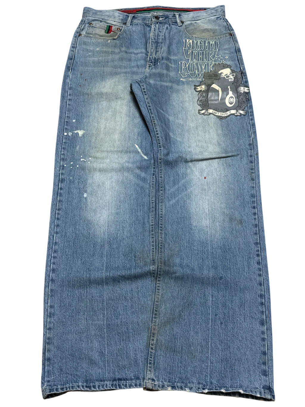 [V0942] Vintage y2k / 2000s Ecko blaue baggy jeans (Fight The Power)