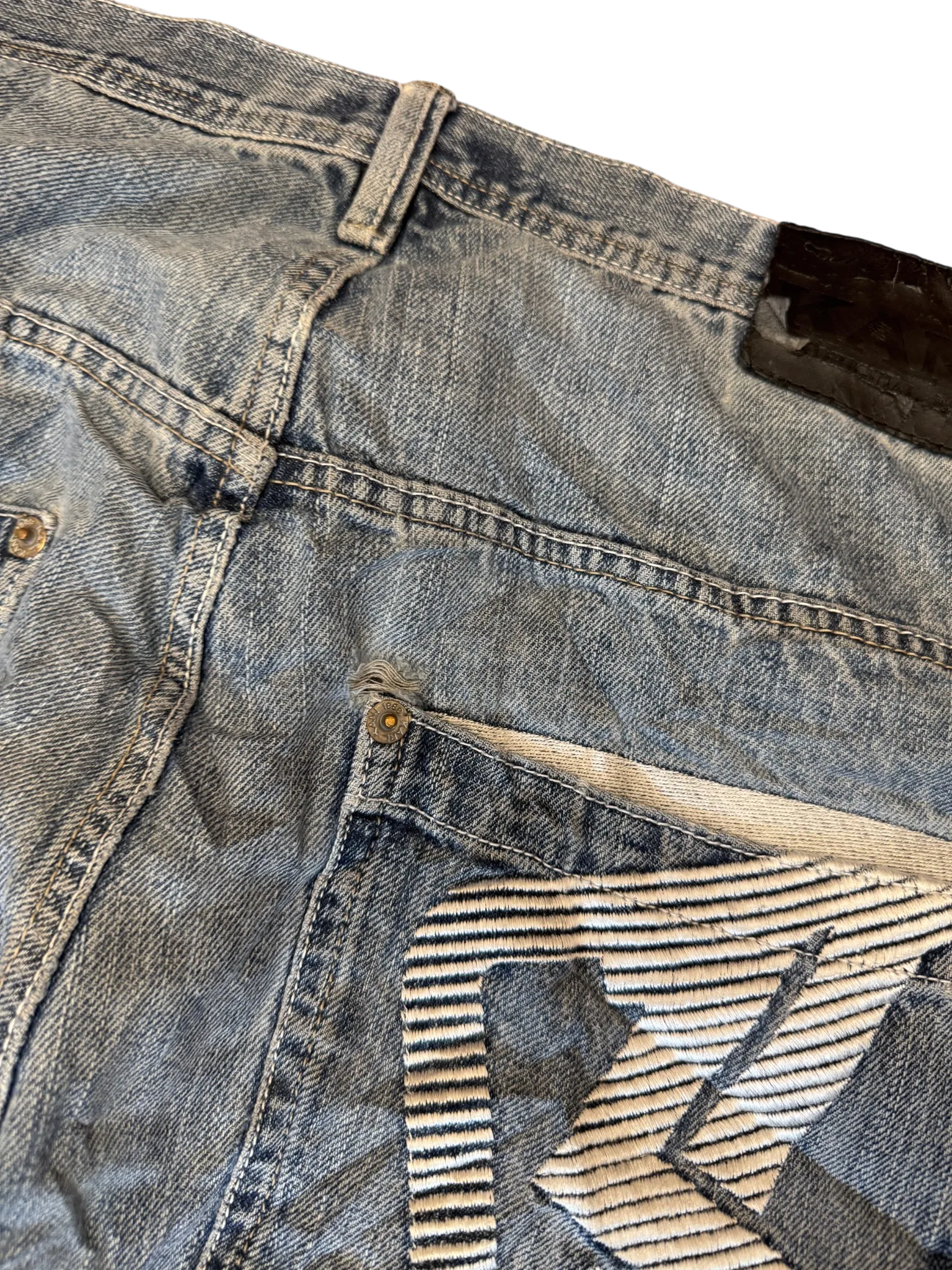 [V0938] Vintage y2k / 2000s Karl Kani blaue baggy jeans