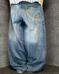 [V0730] Vintage y2k Evolution blaue baggy jeans
