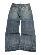 [V0194] Vintage y2k Subscribe blaue straight jeans