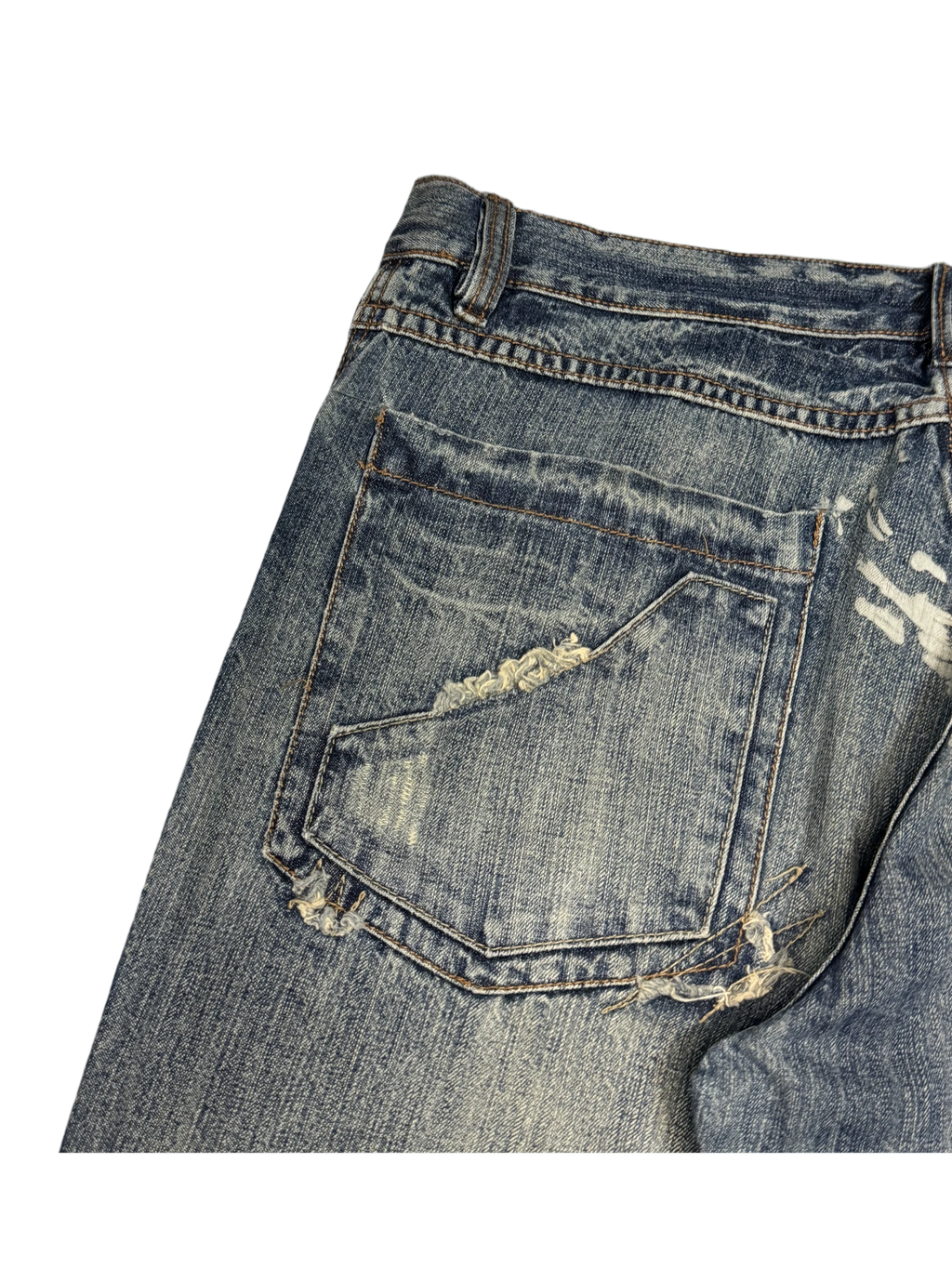 [V0194] Vintage y2k Subscribe blaue straight jeans