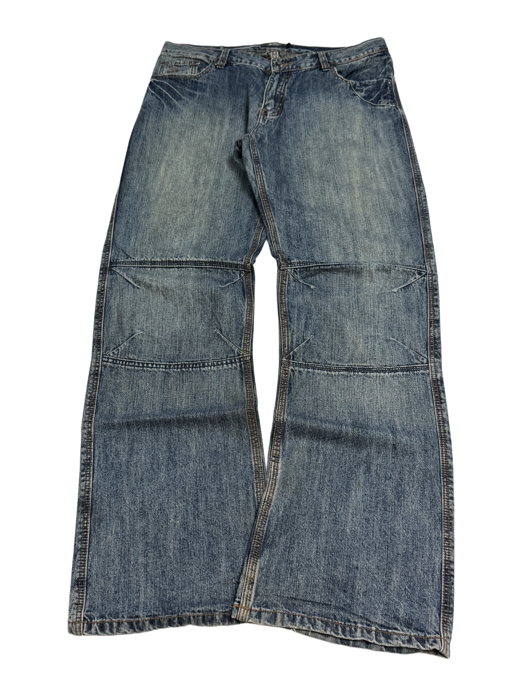 [V0194] Vintage y2k Subscribe blaue straight jeans