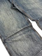 [V0194] Vintage y2k Subscribe blaue straight jeans