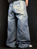[V0194] Vintage y2k Subscribe blaue straight jeans