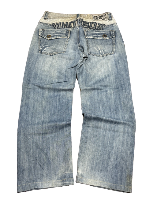 [V0314] Vintage y2k Strike blaue straight jeans