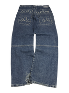 [V0331] Vintage y2k Mido blaue straight jeans