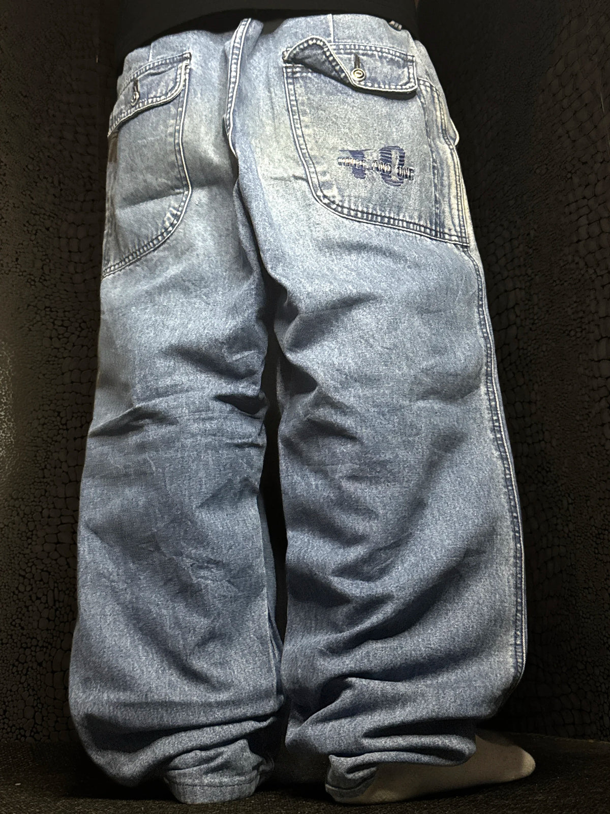 [V0338] Vintage y2k Three And One blaue baggy jeans