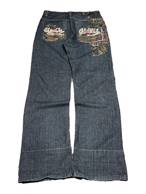 [V0557] Vintage y2k Nantu marineblaue straight jeans