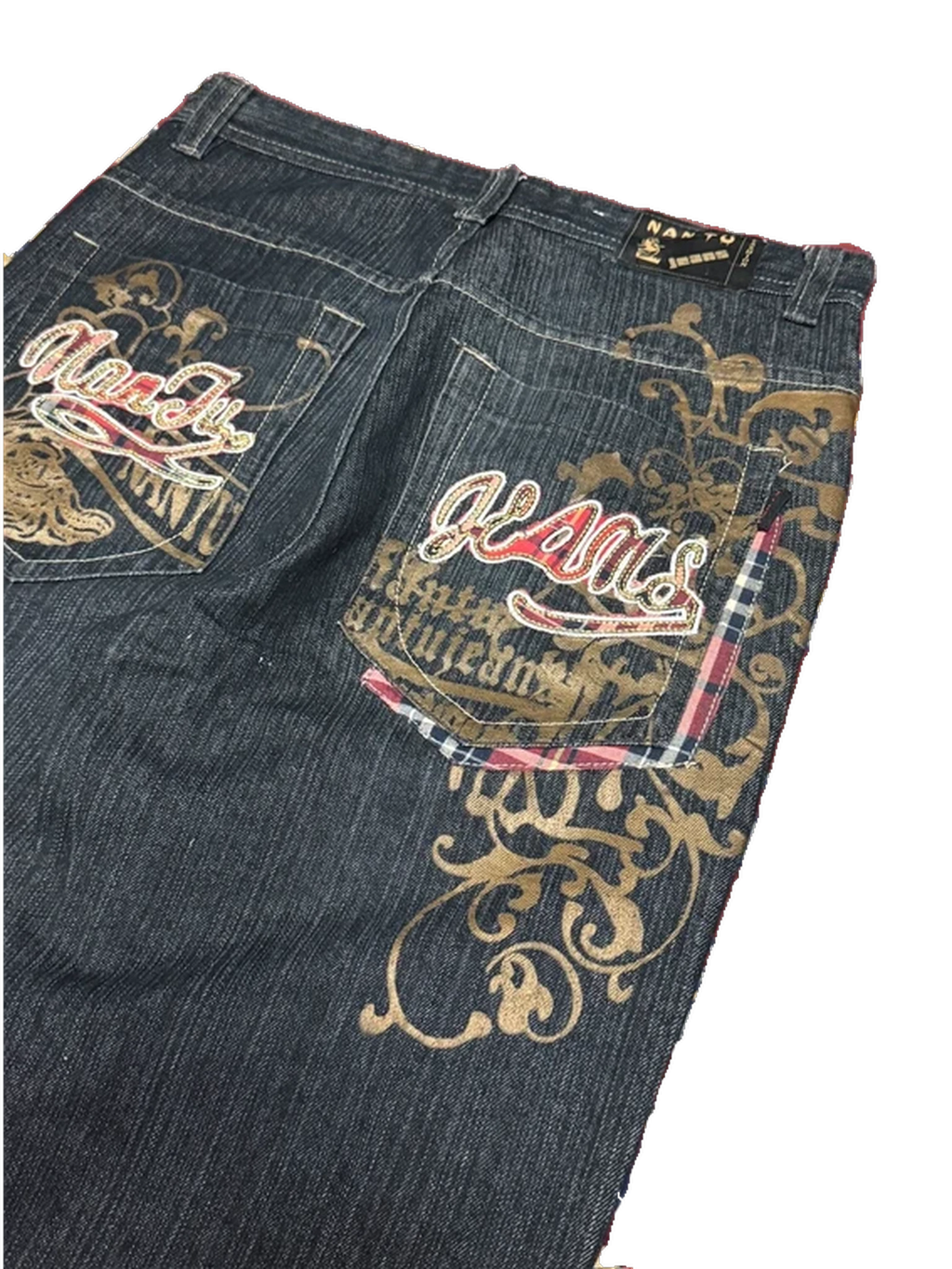 [V0557] Vintage y2k Nantu marineblaue straight jeans