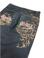 [V0557] Vintage y2k Nantu marineblaue straight jeans