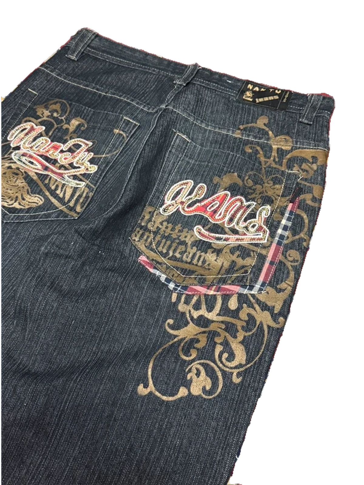 [V0557] Vintage y2k Nantu marineblaue straight jeans