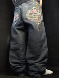 [V0557] Vintage y2k Nantu marineblaue straight jeans