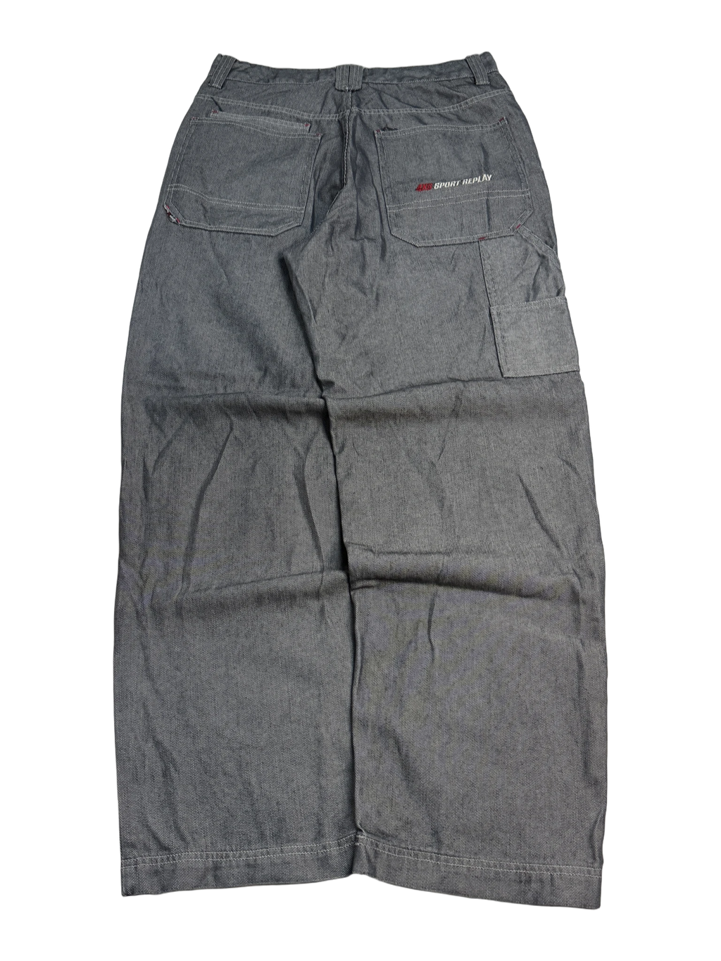 [V0741] Vintage y2k Sport Replay silberne baggy jeans