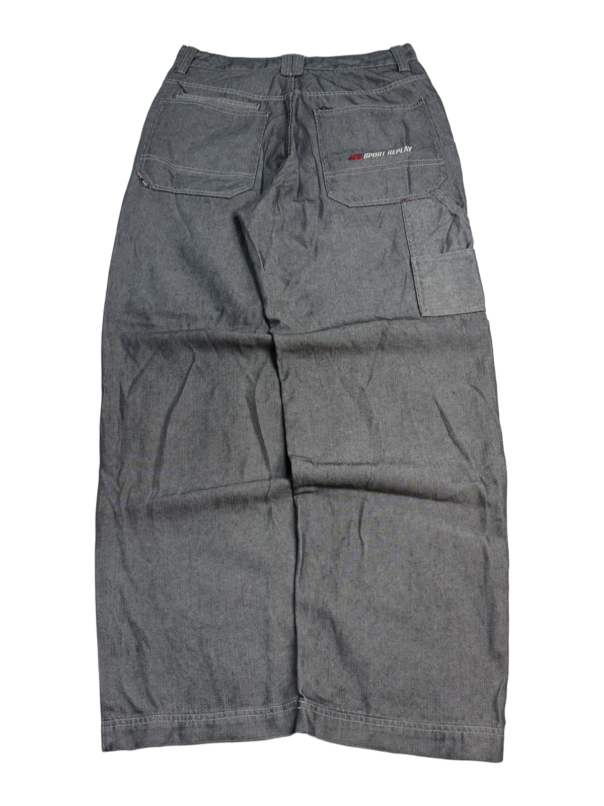 [V0741] Vintage y2k Sport Replay silberne baggy jeans