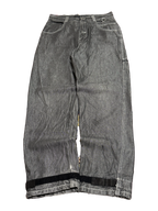 [V0743] Vintage y2k Razzo silberne baggy jeans