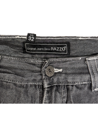 [V0743] Vintage y2k Razzo silberne baggy jeans