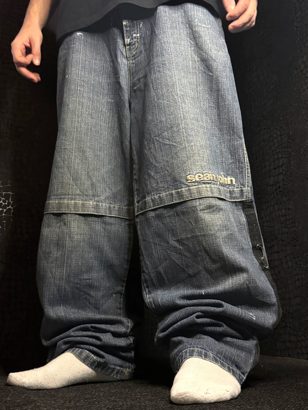 [V0764] Vintage y2k Sean John blu baggy jeans