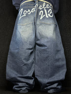 [V0917] Vintage y2k / 2000s Down of Proof blaue baggy jeans
