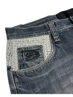[V1055de] Vintage y2k Karl Kani blaue baggy jeans