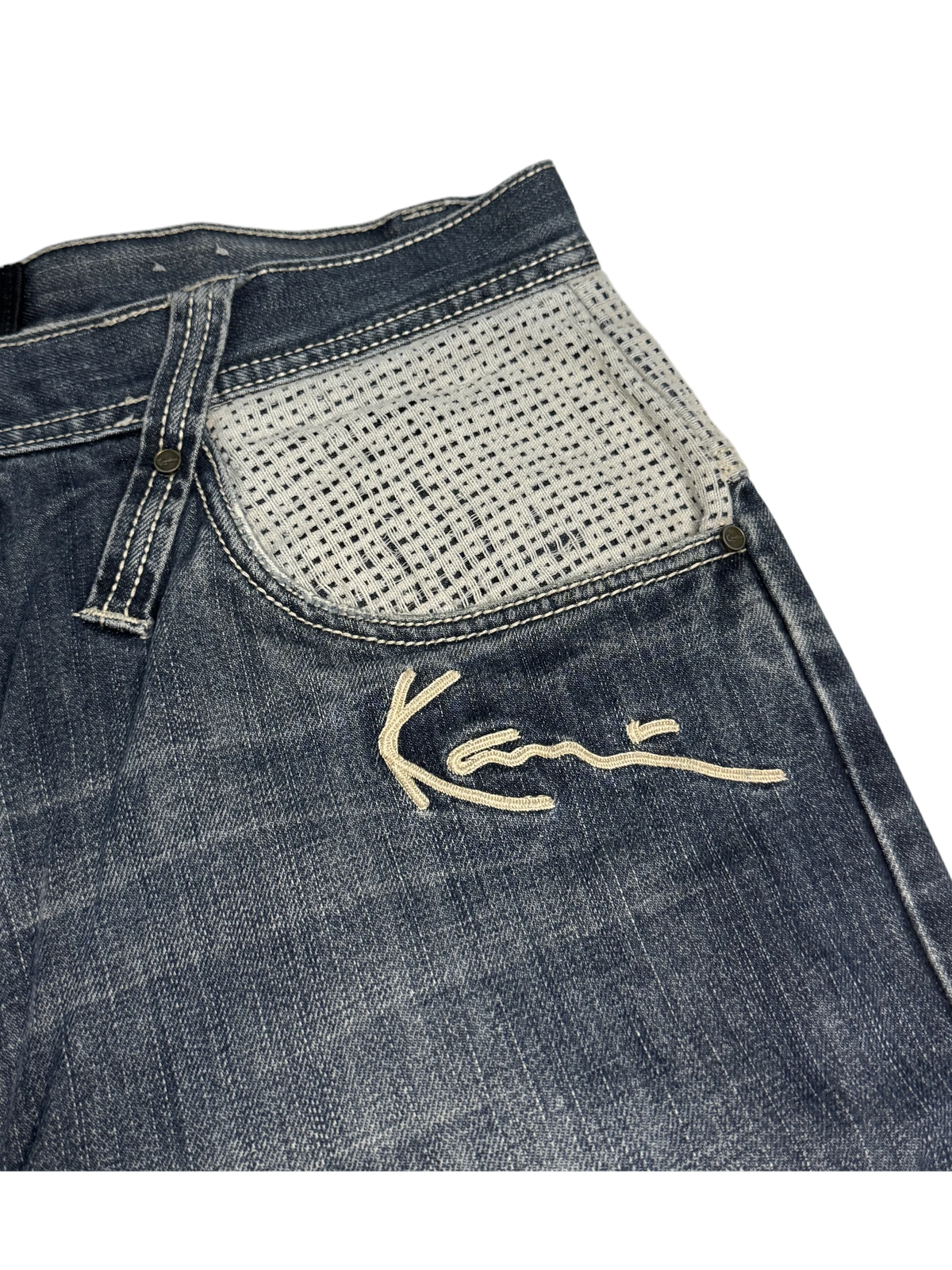 [V1055de] Vintage y2k Karl Kani blaue baggy jeans