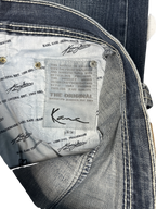 [V1055de] Vintage y2k Karl Kani blaue baggy jeans