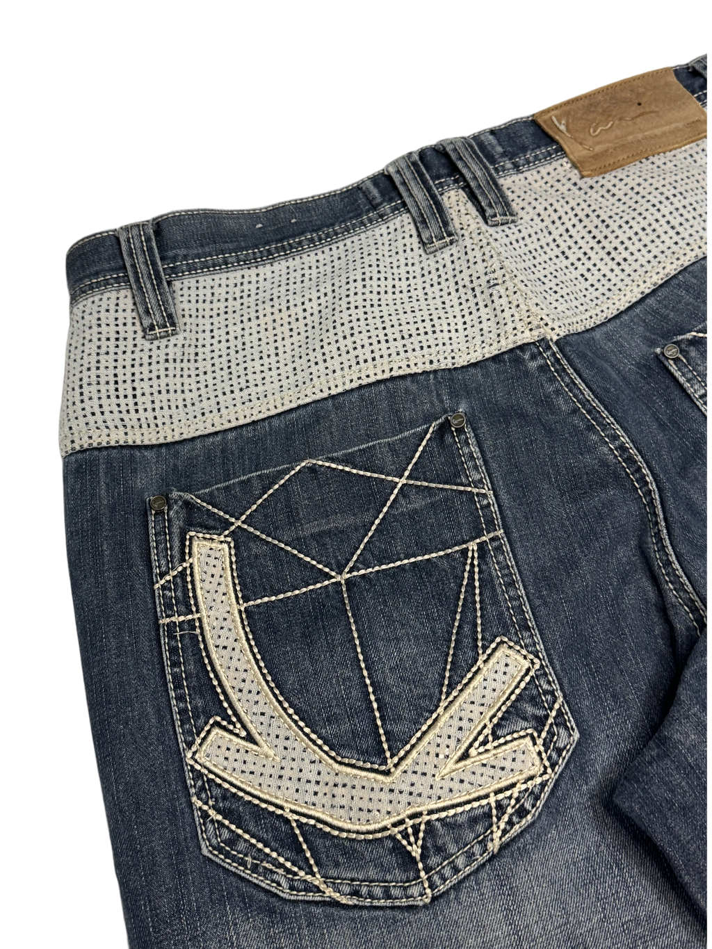 [V1055de] Vintage y2k Karl Kani blaue baggy jeans