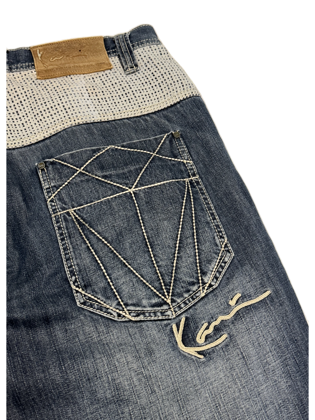 [V1055de] Vintage y2k Karl Kani blaue baggy jeans