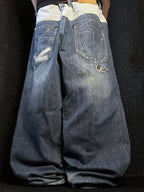 [V1055de] Vintage y2k Karl Kani blaue baggy jeans