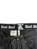 [V1057] Vintage y2k Karl Kani silberne shiny baggy jeans (Compton)
