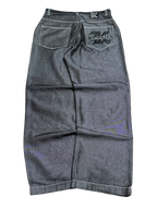 [V1057] Vintage y2k Karl Kani silberne shiny baggy jeans (Compton)