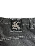 [V1057] Vintage y2k Karl Kani silberne shiny baggy jeans (Compton)