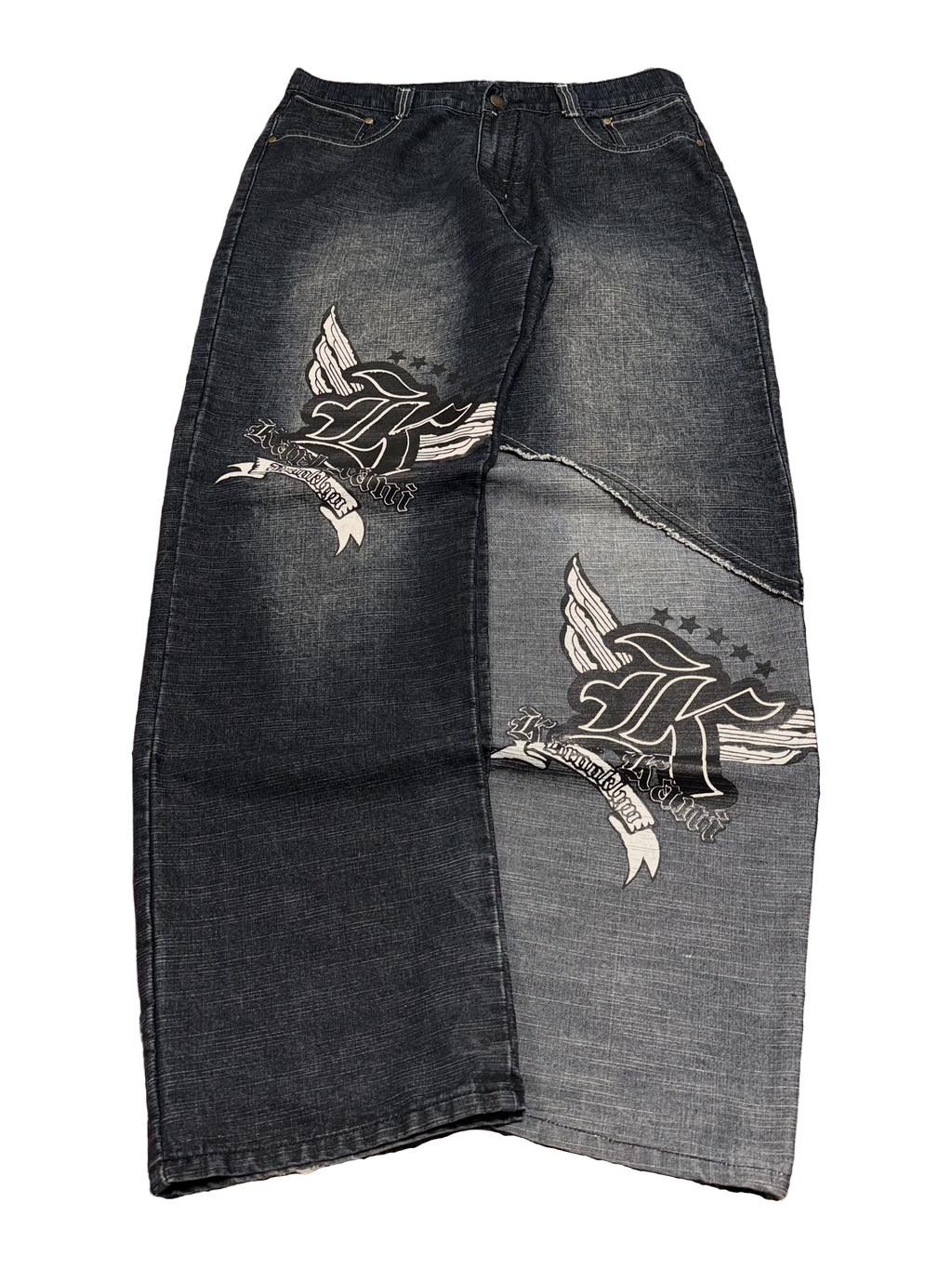 [V1059] Vintage y2k Karl Kani schwarze baggy jeans (Bootleg ?)