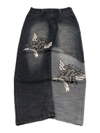 [V1059] Vintage y2k Karl Kani schwarze baggy jeans (Bootleg ?)