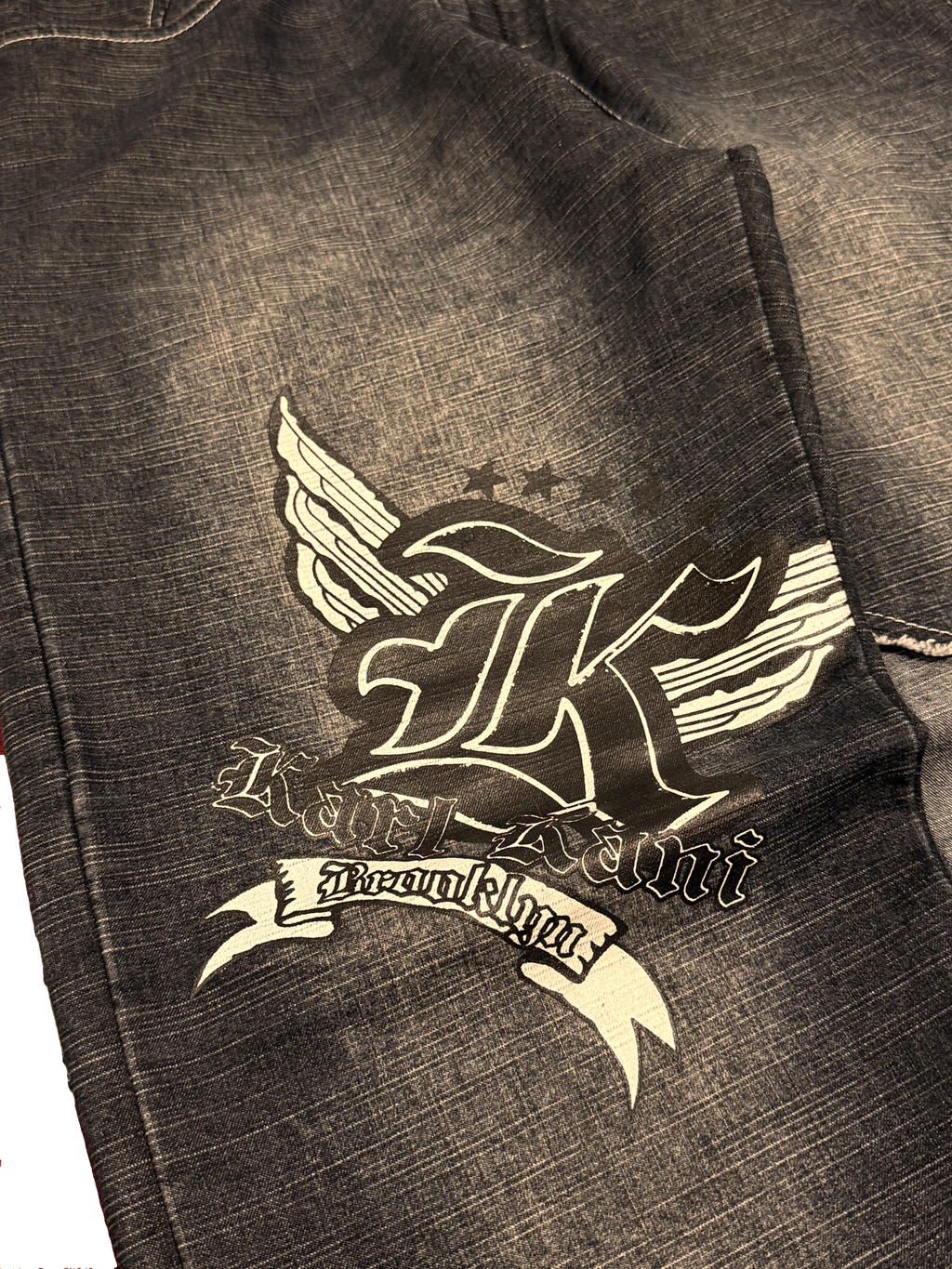 [V1059] Vintage y2k Karl Kani schwarze baggy jeans (Bootleg ?)