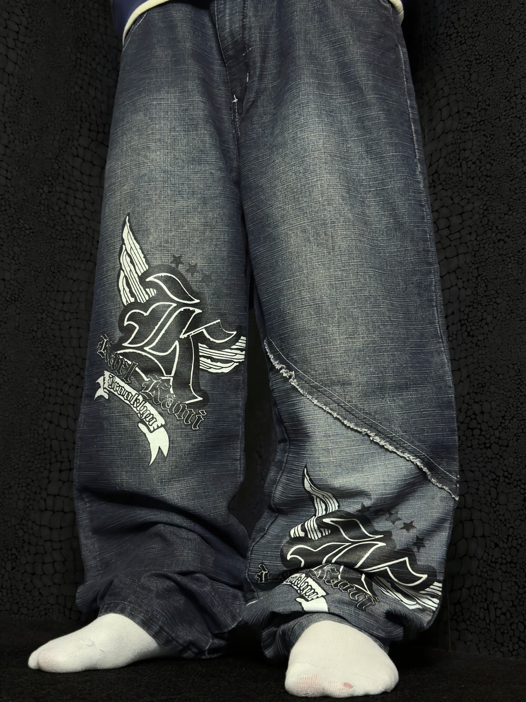[V1059] Vintage y2k Karl Kani schwarze baggy jeans (Bootleg ?)