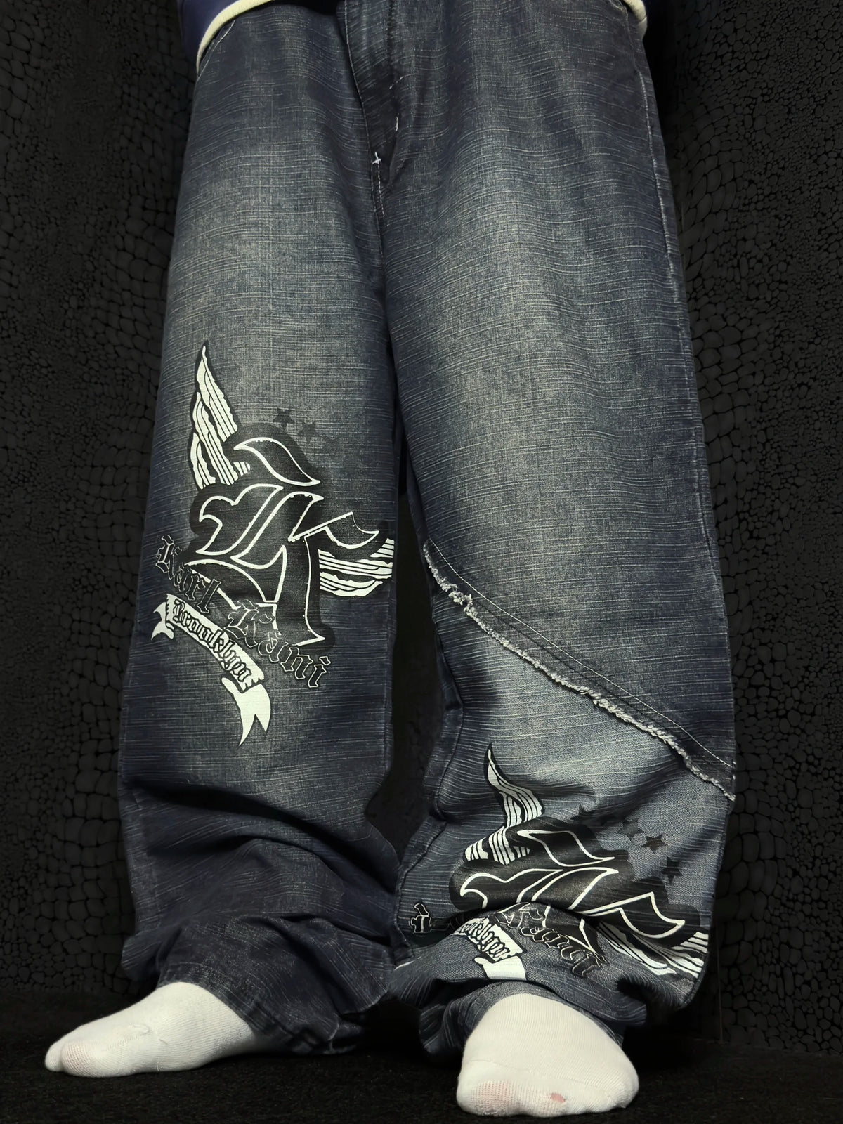 [V1059] Vintage y2k Karl Kani schwarze baggy jeans (Bootleg ?)