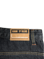 [V1062] Vintage y2k Raw Blue schwarze baggy jeans (Ghetto Defendants)