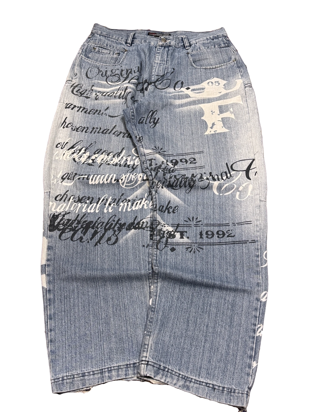 [V1063] Vintage y2k Fubu blaue baggy jeans