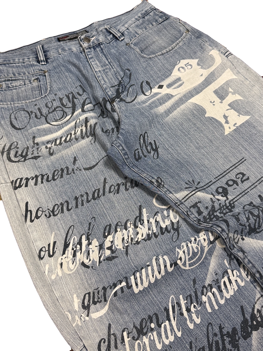 [V1063] Vintage y2k Fubu blaue baggy jeans