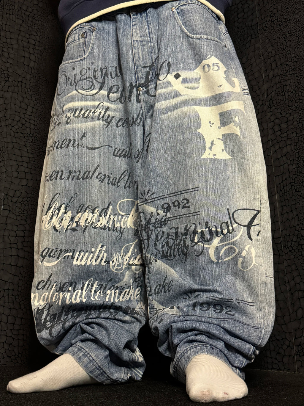 [V1063] Vintage y2k Fubu blaue baggy jeans