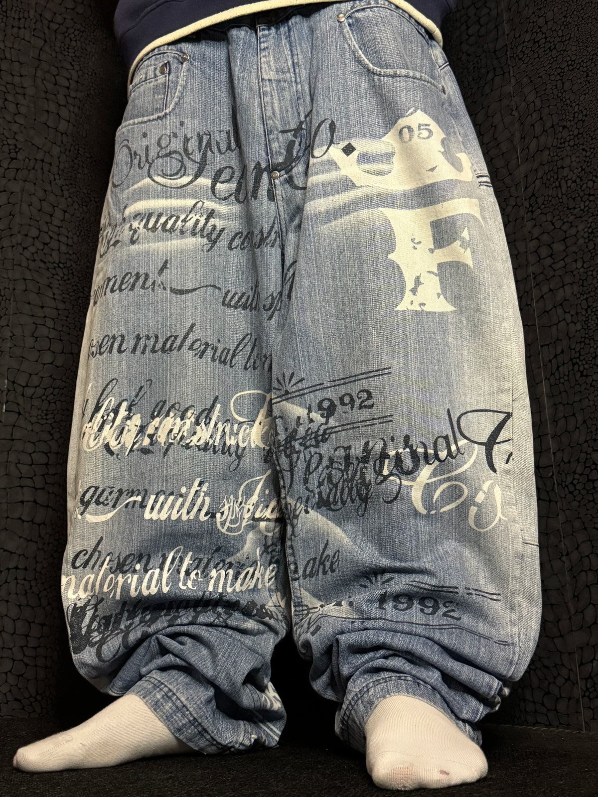 [V1063] Vintage y2k Fubu blaue baggy jeans