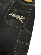[V1064de] Vintage y2k Sancezz schwarze baggy jeans