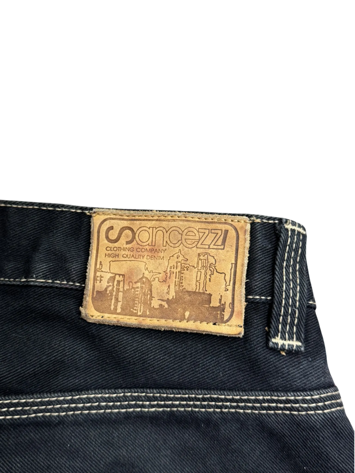 [V1064de] Vintage y2k Sancezz schwarze baggy jeans