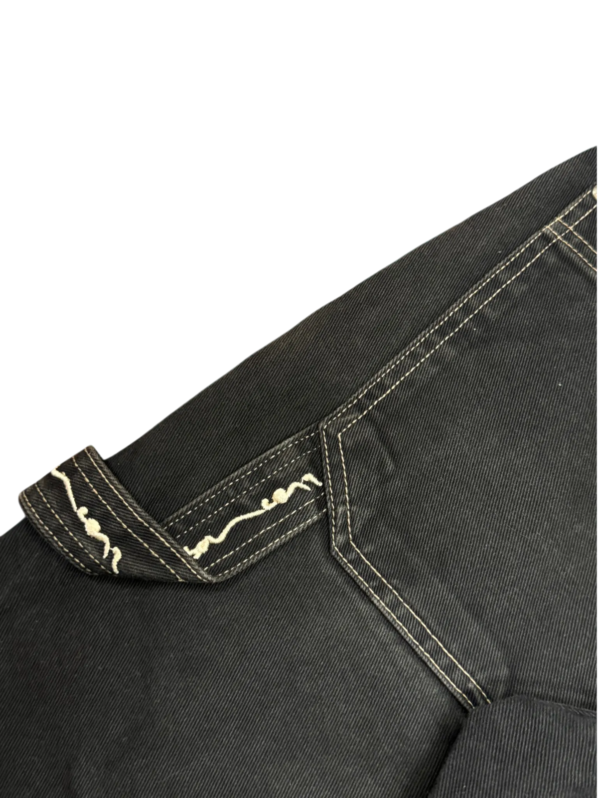 [V1064de] Vintage y2k Sancezz schwarze baggy jeans