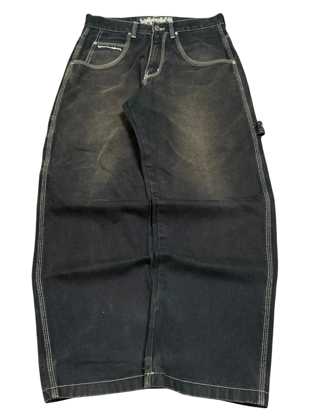 [V1064de] Vintage y2k Sancezz schwarze baggy jeans