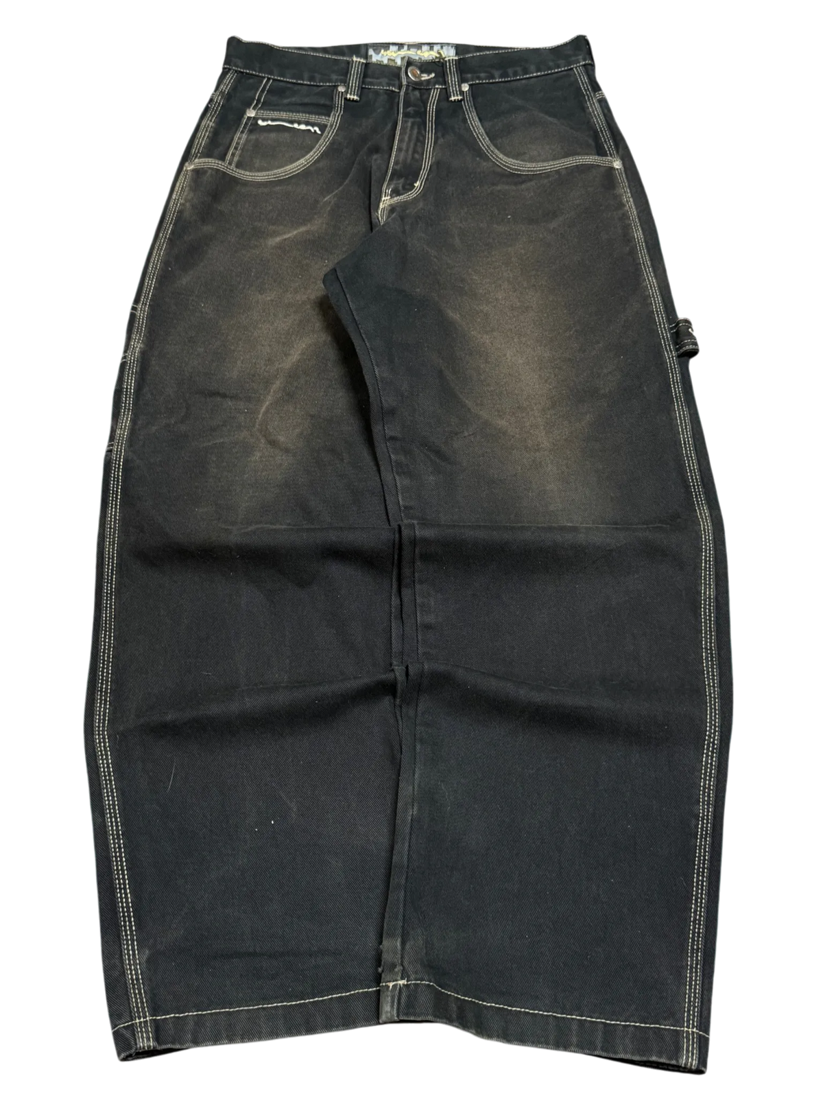 [V1064de] Vintage y2k Sancezz schwarze baggy jeans